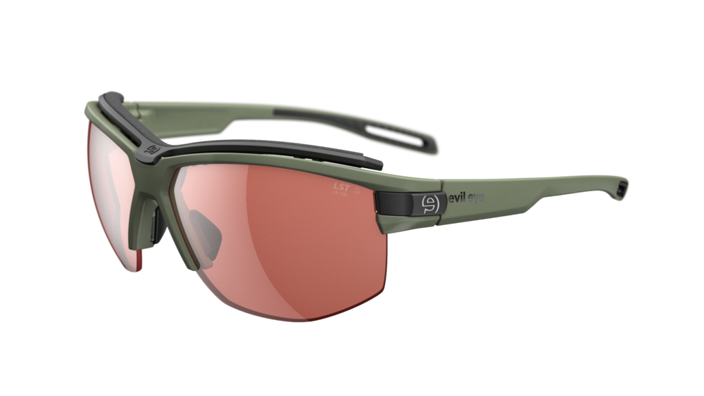 evil eye pathline pro Sportbrille – forest green matt – LST® active silver M – Seitenansicht