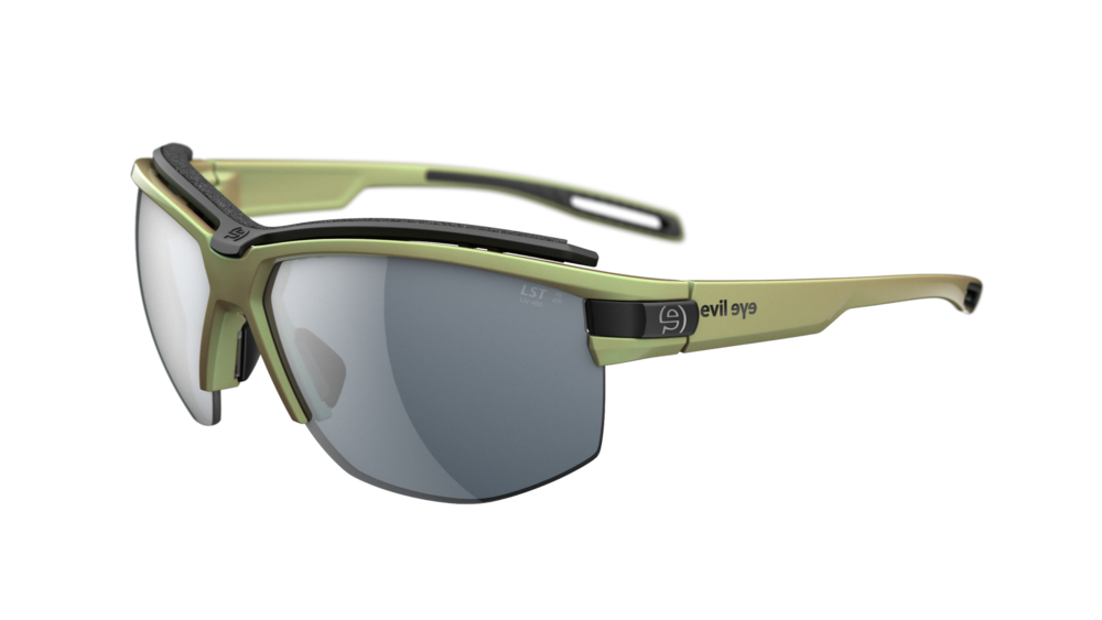 evil eye pathline pro Sportbrille – dynamic green matt – LST® grey silver M – Seitenansicht