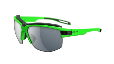 evil eye pathline pro Sportbrille – neon green matt – LST® grey silver M – Seitenansicht