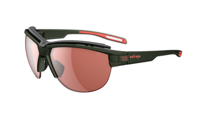 evil eye pathline.f pro Sportbrille – dark green metallic – LST® active silver M – Seitenansicht
