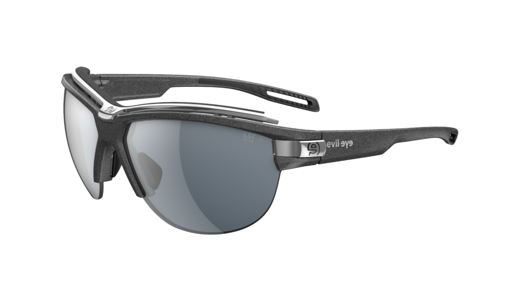 evil eye pathline.f pro Sportbrille – night sky grey matt – LST® grey silver M – Seitenansicht