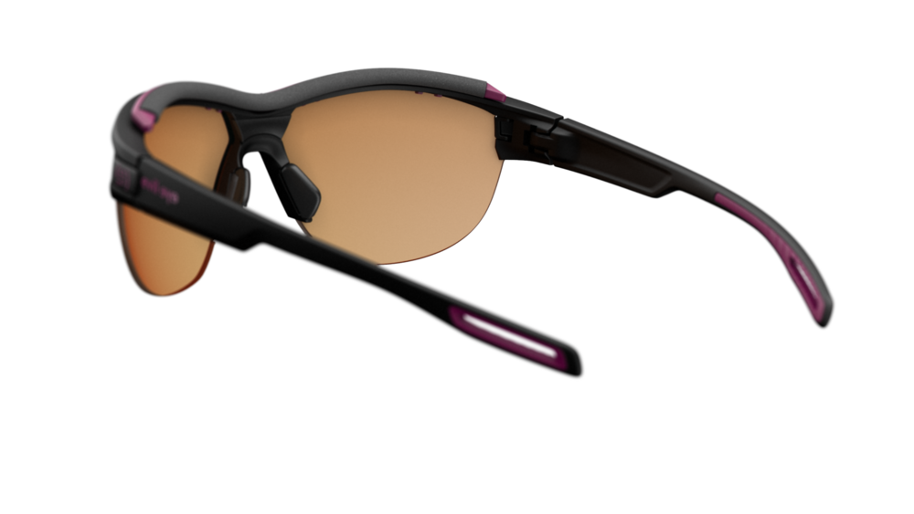 evil eye pathline.f pro Sportbrille – black matt – LST® VARiO blue-green M – Rückansicht