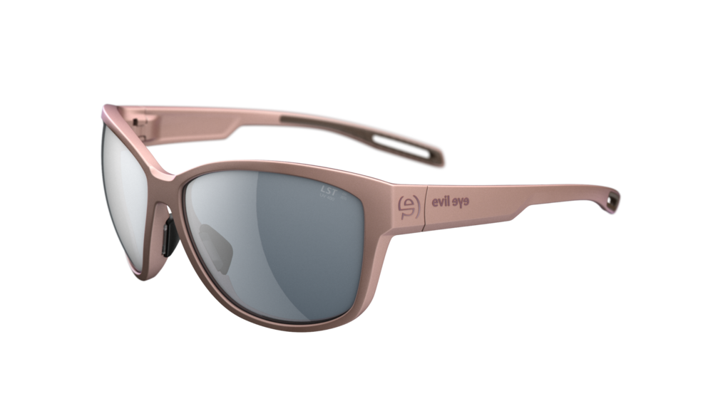 evil eye pika Sportbrille – rose metallic – LST® grey silver M – Seitenansicht