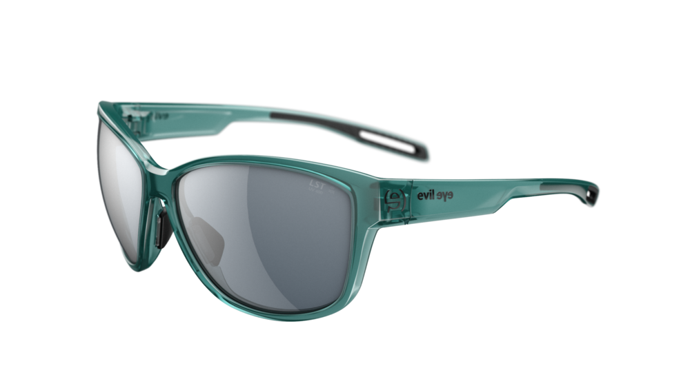 evil eye pika Sportbrille – aqua green transparent – LST® grey silver M – Seitenansicht