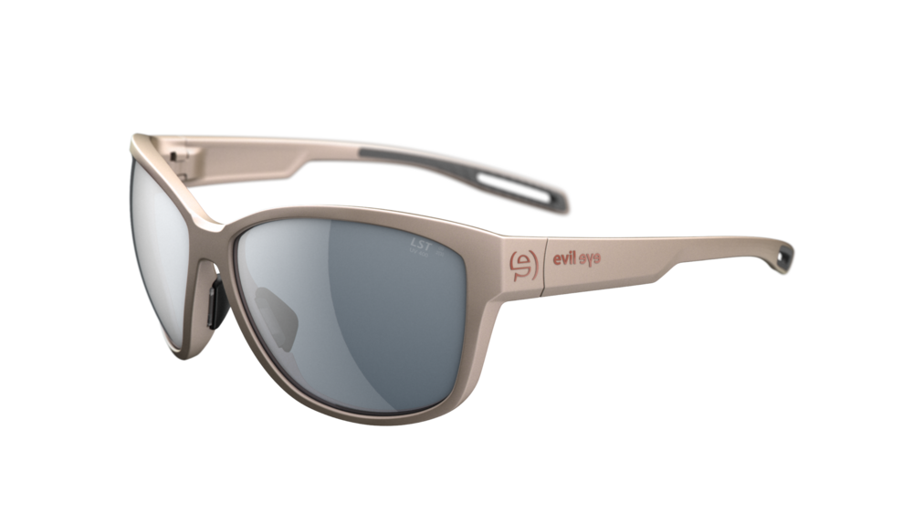 evil eye pika Sportbrille – champagne metallic – LST® grey silver M – Seitenansicht