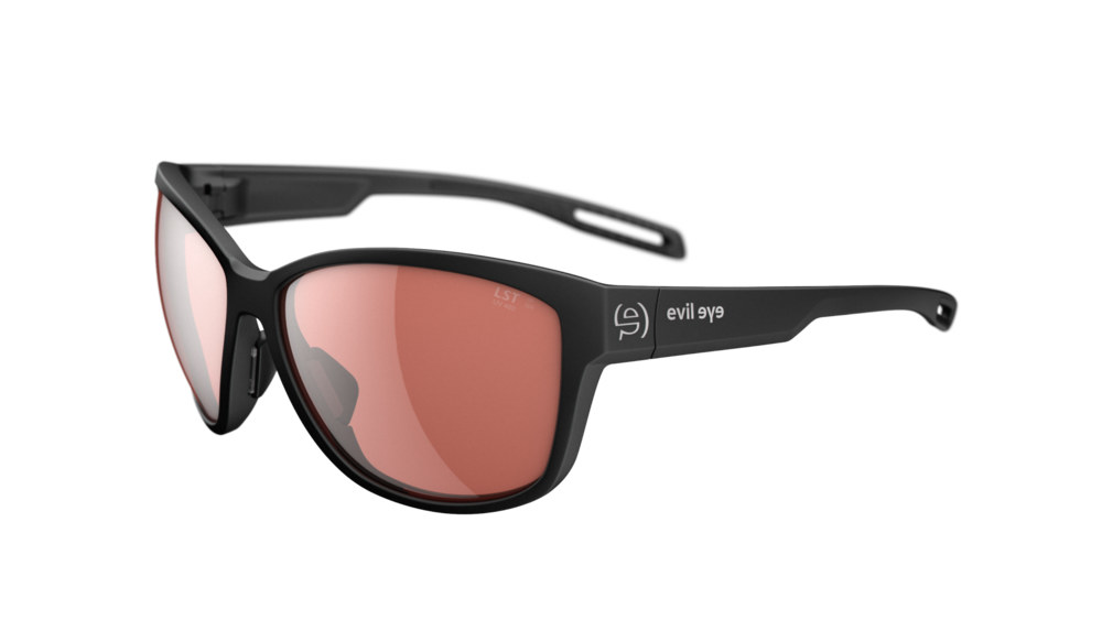 evil eye pika Sportbrille – black matt – LST® active silver M – Seitenansicht