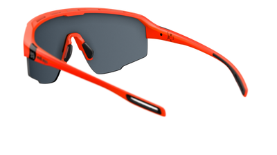evil eye trailsense Sportbrille – neon orange matt – LST® grey silver M – Rückansicht