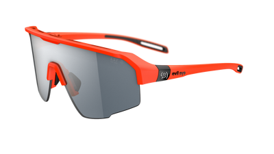 evil eye trailsense Sportbrille – neon orange matt – LST® grey silver M – Seitenansicht