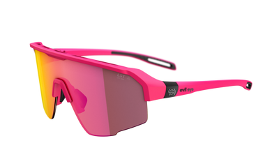 evil eye trailsense Sportbrille – neon pink matt – LST® active red M – Seitenansicht