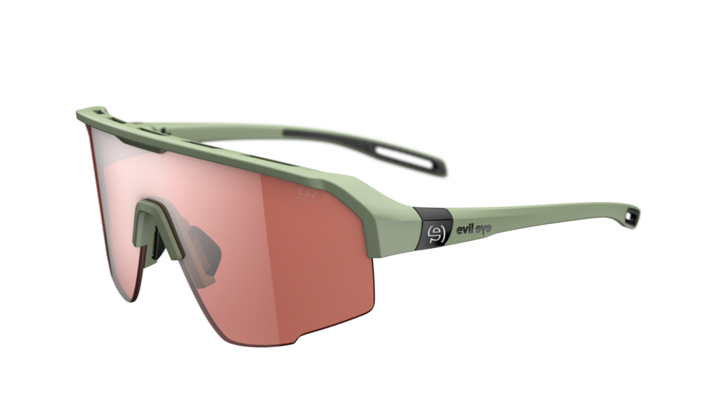 evil eye trailsense Sportbrille – forest green matt – LST® active silver M – Seitenansicht
