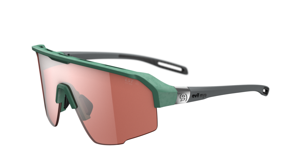evil eye trailsense Sportbrille – raw green matt – LST® active silver M – Seitenansicht
