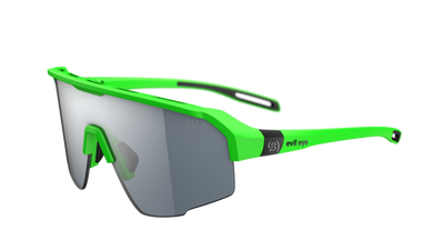 evil eye trailsense Sportbrille – neon green matt – LST® grey silver M – Seitenansicht