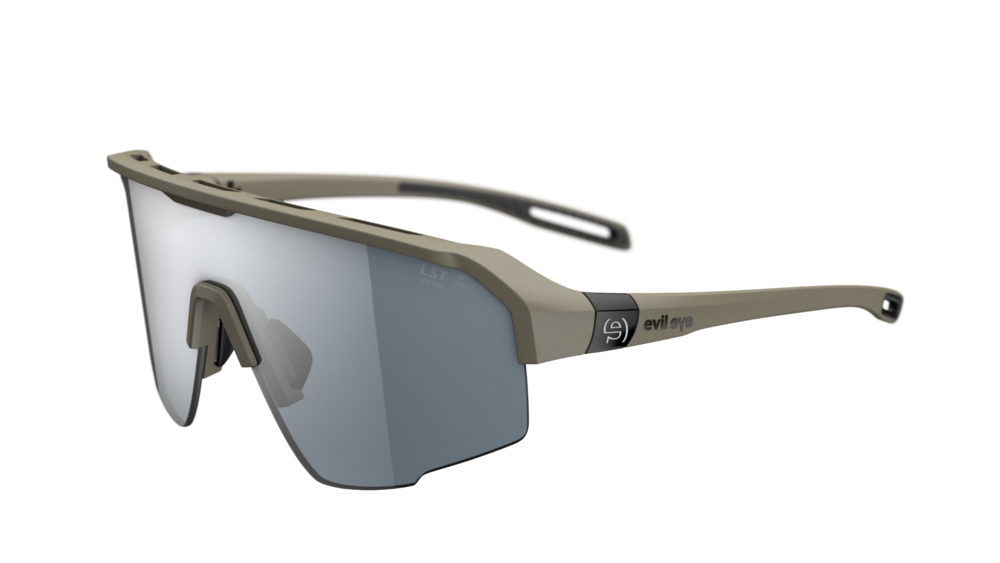 evil eye trailsense Sportbrille – stone grey matt – LST® grey silver M – Seitenansicht
