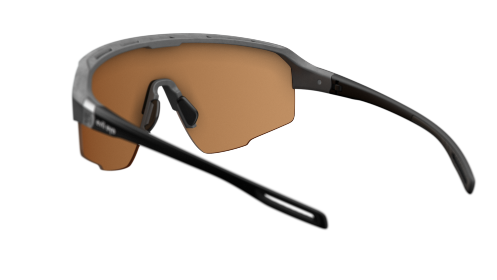 evil eye trailsense Sportbrille – raw grey matt – LST® VARiO blue-green M – Rückansicht