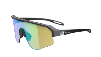evil eye trailsense Sportbrille – raw grey matt – LST® VARiO blue-green M – Seitenansicht