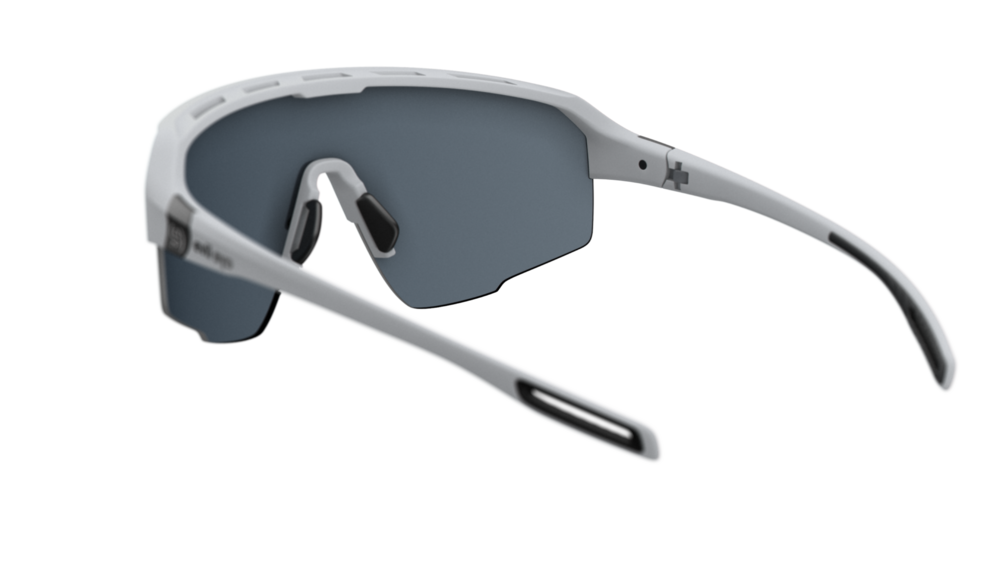 evil eye trailsense Sportbrille – moonstone grey matt – LST® grey silver M – Rückansicht