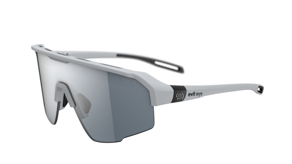 evil eye trailsense Sportbrille – moonstone grey matt – LST® grey silver M – Seitenansicht