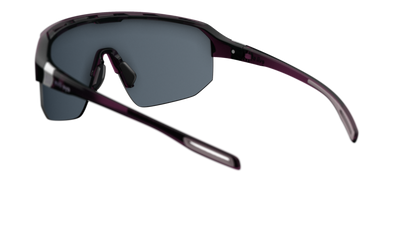 evil eye trailsense II Sportbrille – blackberry transparent – LST® grey silver M – Rückansicht