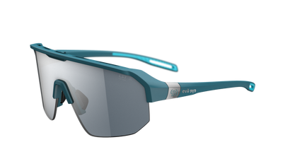 evil eye trailsense II Sportbrille – ocean blue matt – LST® grey silver M – Seitenansicht