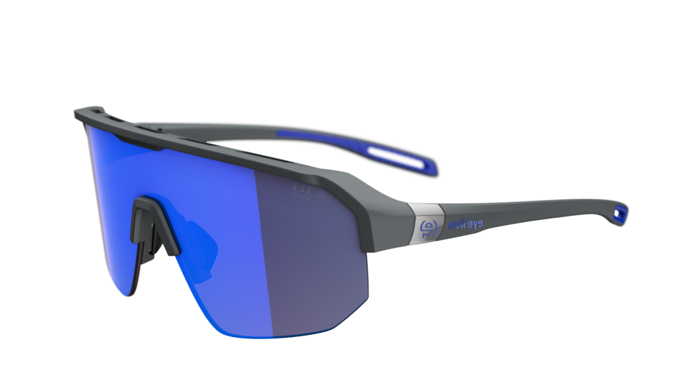 evil eye trailsense II Sportbrille – dark grey matt – LST® active blue M – Seitenansicht