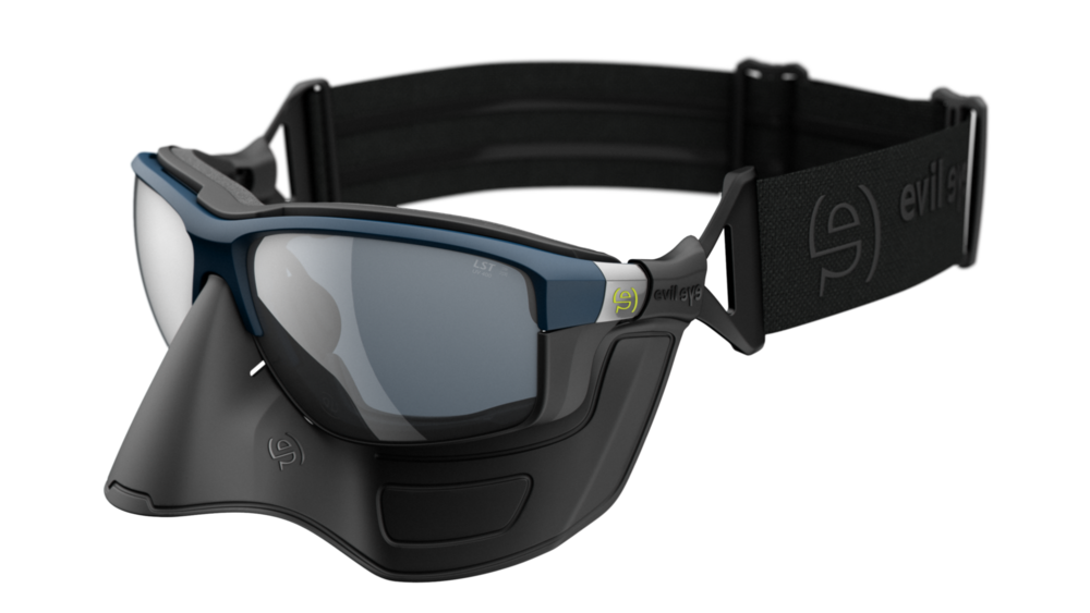 evil eye elate extreme Sportbrille – dark blue matt – LST® grey silver M – Seitenansicht