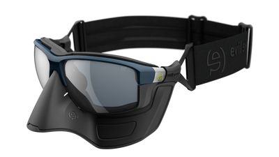 evil eye elate extreme Sportbrille – dark blue matt – LST® grey silver M – Seitenansicht