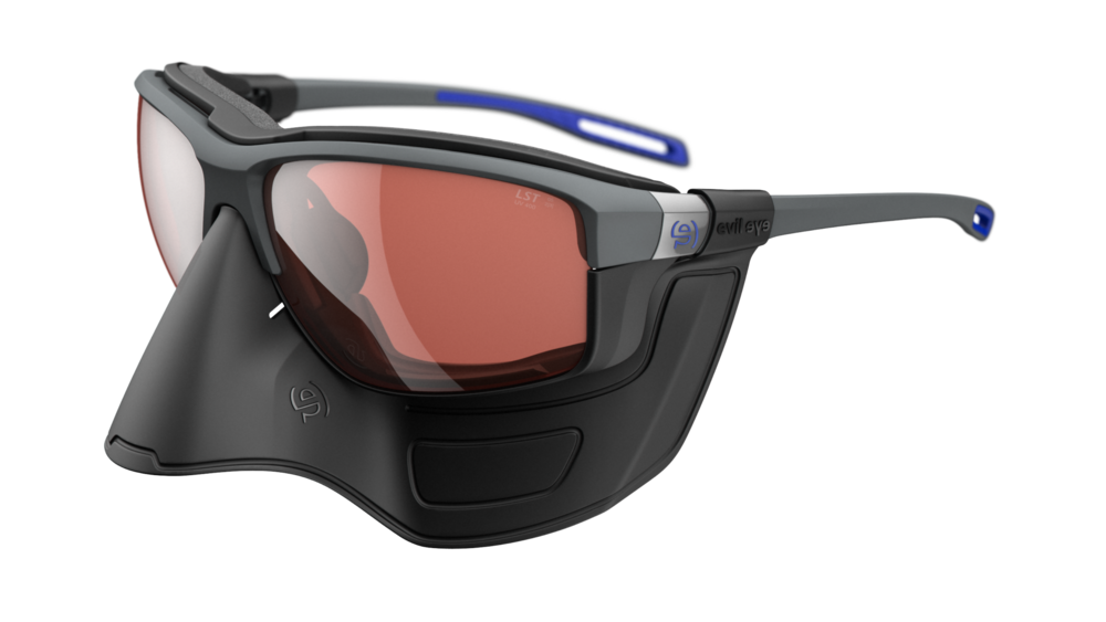 evil eye elate extreme Sportbrille – dark grey matt – LST® active silver M – Rückansicht