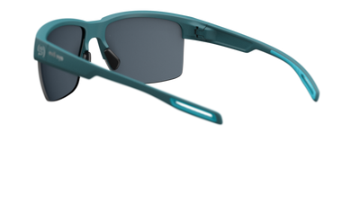 evil eye coastline Sportbrille – ocean blue matt – LST® grey silver M – Rückansicht