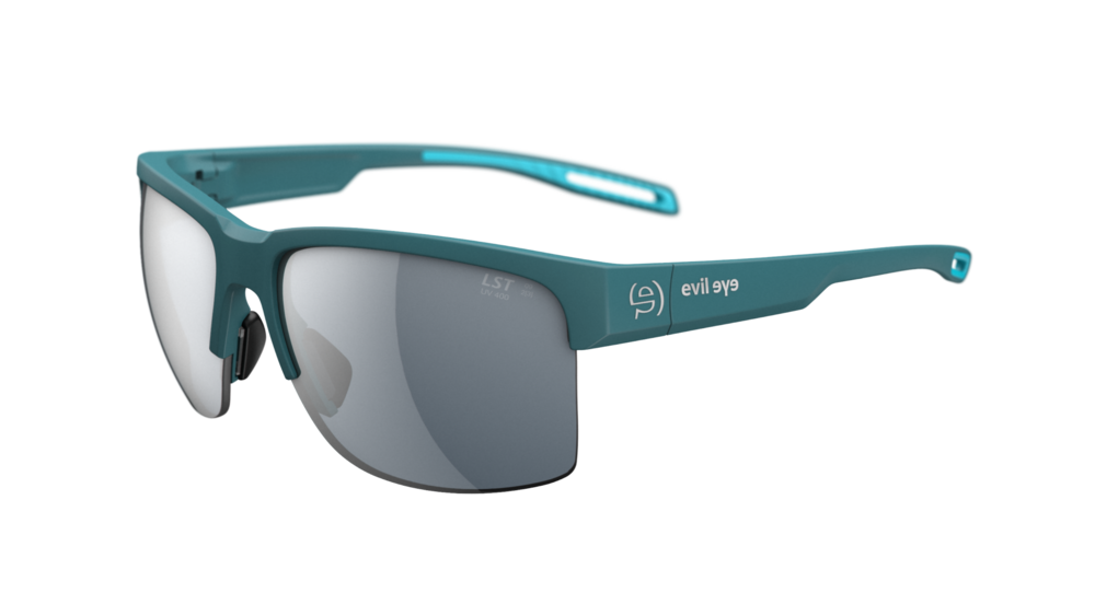 evil eye coastline Sportbrille – ocean blue matt – LST® grey silver M – Seitenansicht