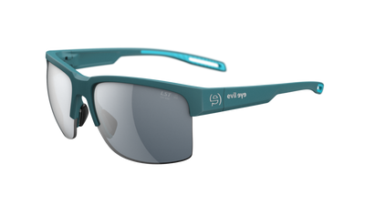 evil eye coastline Sportbrille – ocean blue matt – LST® grey silver M – Seitenansicht
