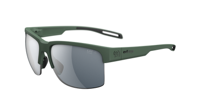 evil eye coastline Sportbrille – dark green matt – LST® grey silver M – Seitenansicht