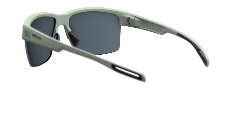 evil eye coastline Sportbrille – smoke green matt – LST® grey silver M – Rückansicht