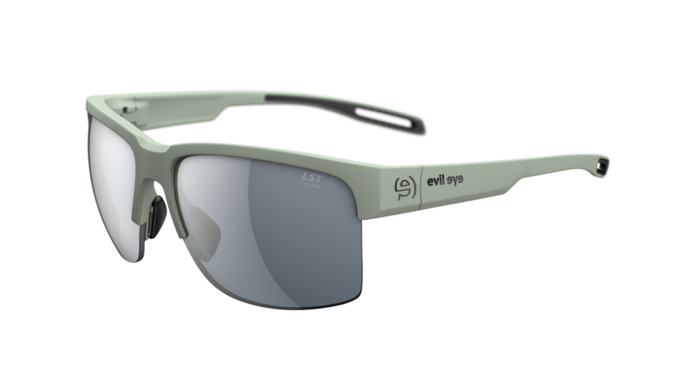 evil eye coastline Sportbrille – smoke green matt – LST® grey silver M – Seitenansicht