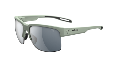 evil eye coastline Sportbrille – smoke green matt – LST® grey silver M – Seitenansicht