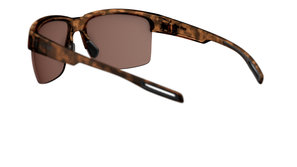 evil eye coastline Sportbrille – brown havanna – LST® contrast silver M – Rückansicht