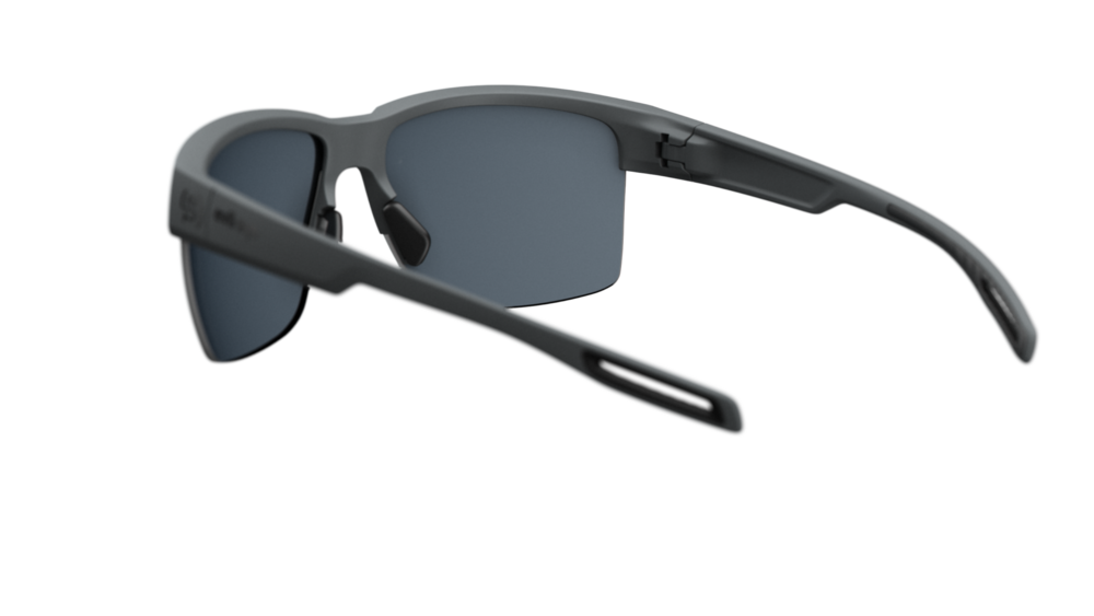 evil eye coastline Sportbrille – dark grey matt – LST® grey silver M – Rückansicht