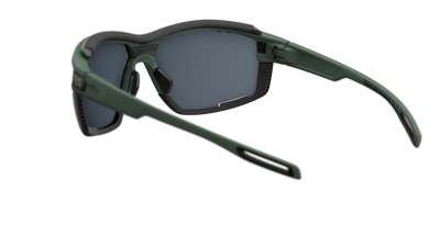 evil eye pathline air pro Sportbrille – dark green matt – LST® grey silver M – Rückansicht