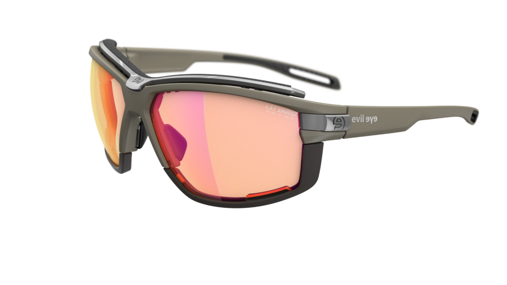 evil eye pathline air pro Sportbrille – stone grey matt – LST® VARiO purple M – Seitenansicht