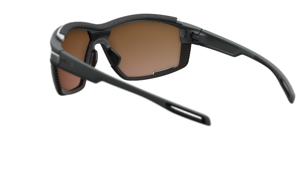 evil eye pathline air pro Sportbrille – dark grey matt – LST® active red M – Rückansicht