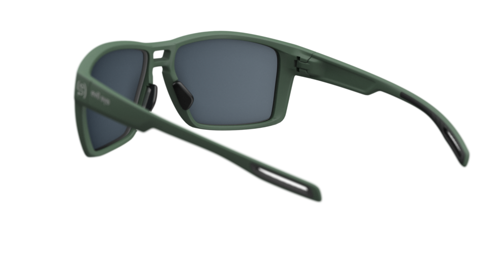 evil eye offshore Sportbrille – dark green matt – LST® grey silver M – Rückansicht