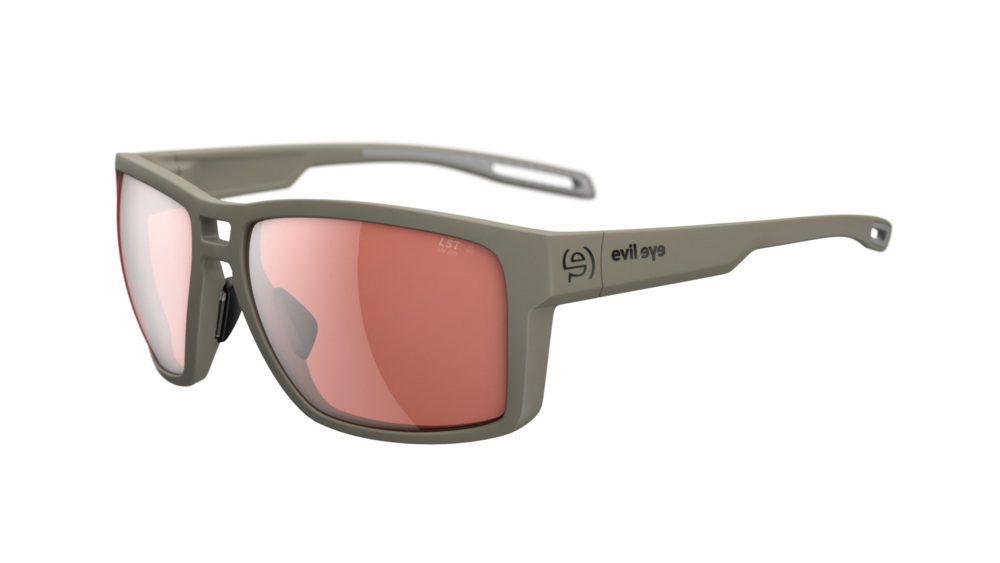 evil eye offshore Sportbrille – stone grey matt – LST® active silver M – Seitenansicht