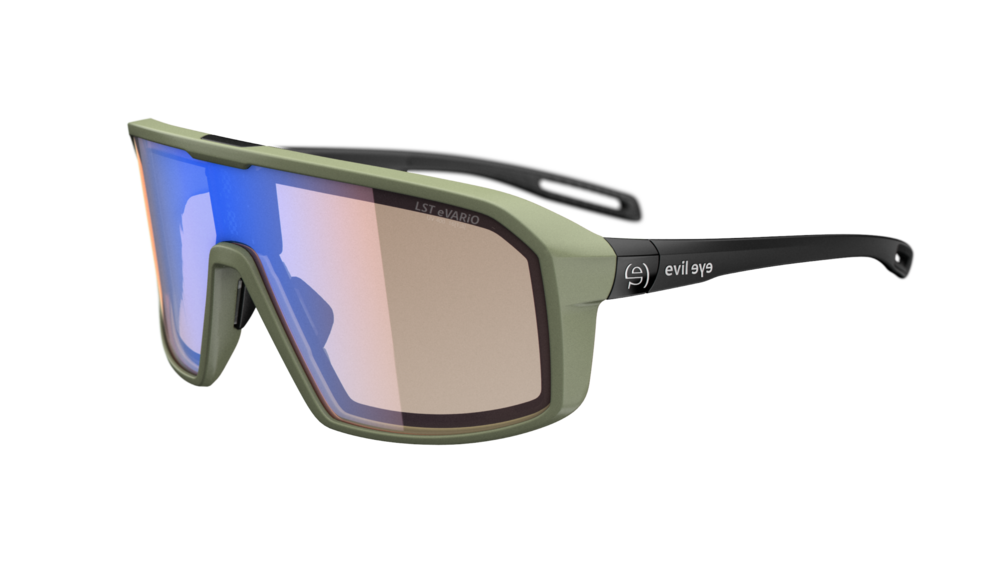 evil eye e-sense next Sportbrille – forest green matt – LST® eVARiO – Seitenansicht