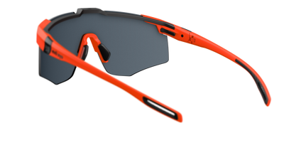 evil eye speedsense Sportbrille – neon orange matt – LST® grey silver M – Rückansicht