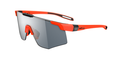 evil eye speedsense Sportbrille – neon orange matt – LST® grey silver M – Seitenansicht