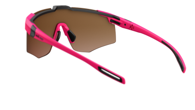 evil eye speedsense Sportbrille – neon pink matt – LST® active red M – Rückansicht