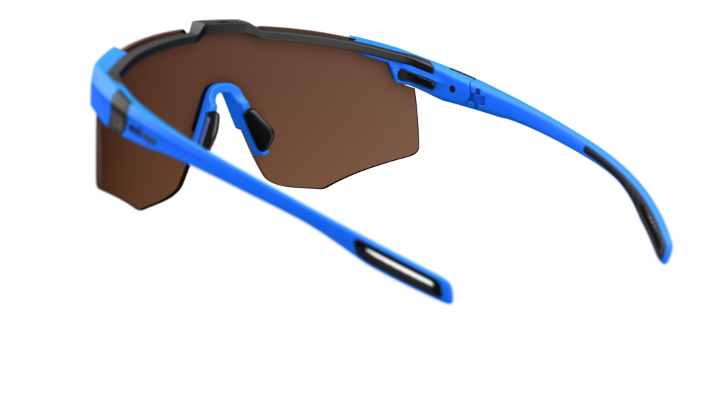 evil eye speedsense Sportbrille – neon blue matt – LST® active blue M – Rückansicht