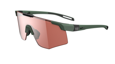 evil eye speedsense Sportbrille – dark green matt – LST® active silver M – Seitenansicht