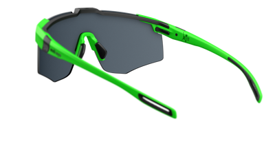 evil eye speedsense Sportbrille – neon green matt – LST® grey silver M – Rückansicht