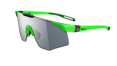 evil eye speedsense Sportbrille – neon green matt – LST® grey silver M – Seitenansicht
