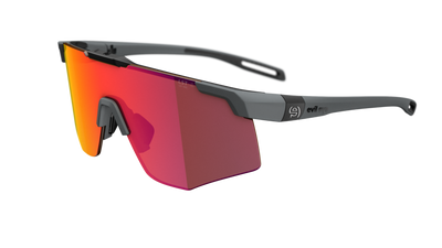 evil eye speedsense Sportbrille – dark grey matt – LST® active red M – Seitenansicht